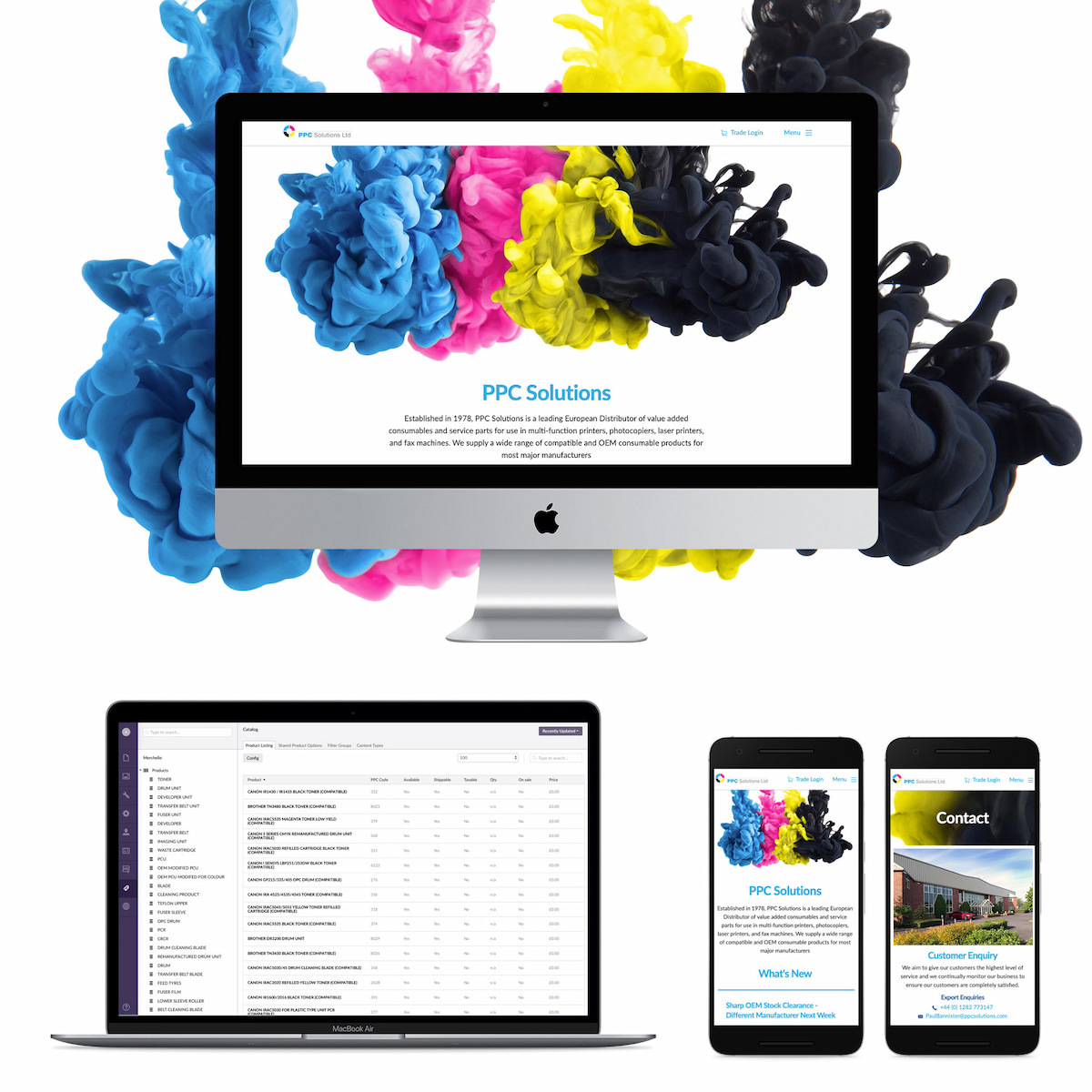 PPC bespoke website on multiple devices